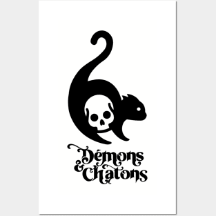 Démons&Chatons logo / black Posters and Art